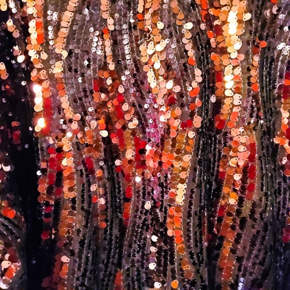 Joan Boyce Sparkly Brown Sequin Top - Picture 3 of 5